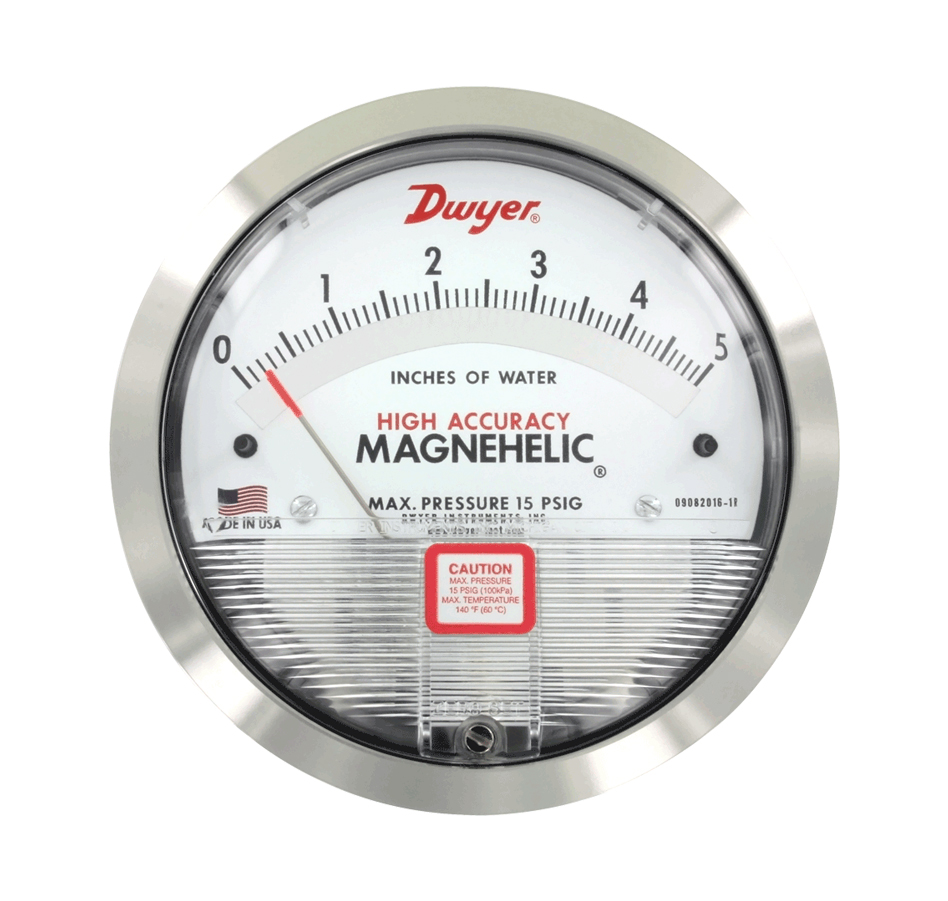 Dwyer High-Precision Differential Pressure Gauge 2000-HA Series