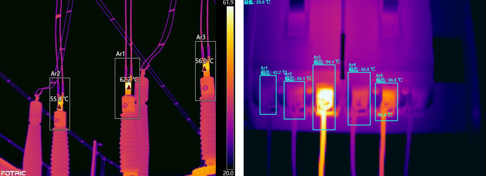 FOTRIC 340+手持热成像仪本机分析热图像 FOTRIC 340+手持热成像仪本机分析热图像