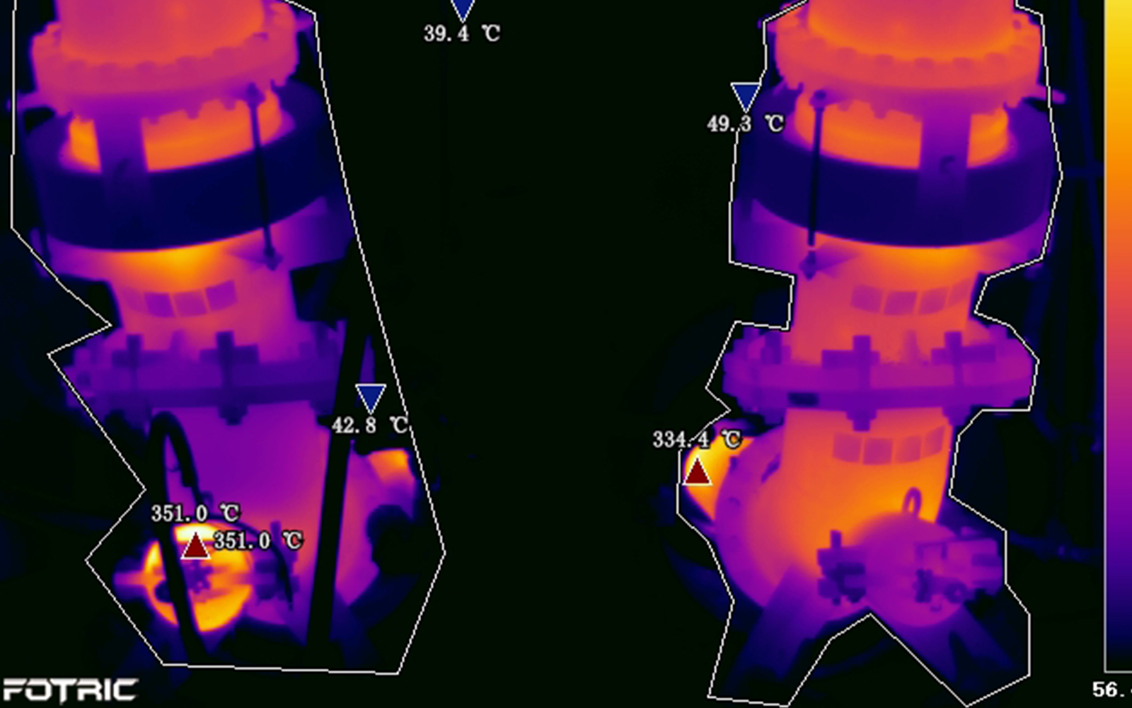 热风炉底耐材温度红外成像检测