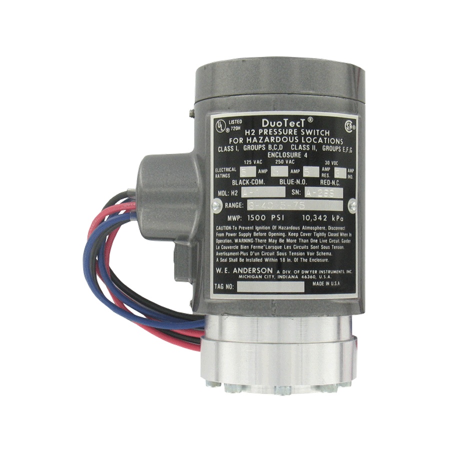 Dwyer 双动作点防爆压力开关 H2系列